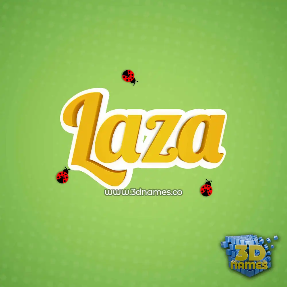 laza in Ladybugs style - 3D name wallpaper