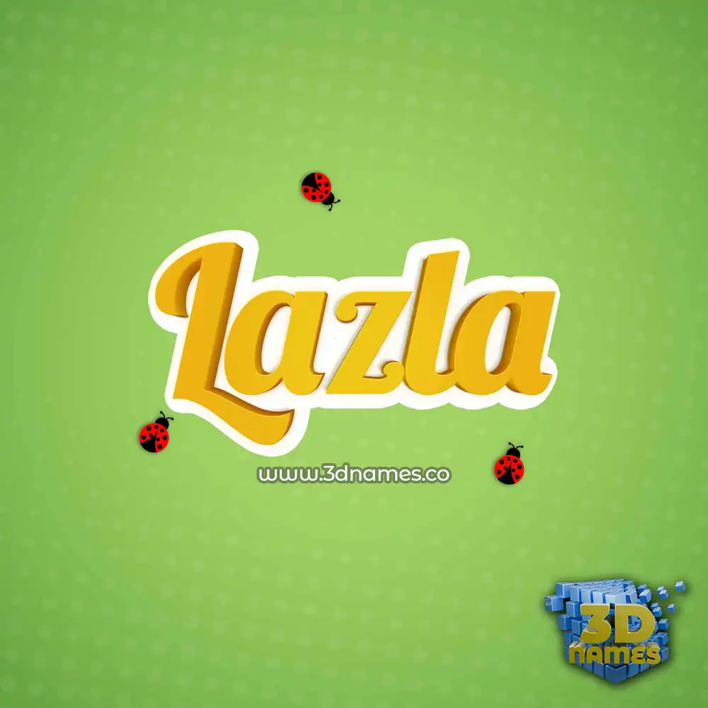 lazla in Ladybugs style - 3D name wallpaper