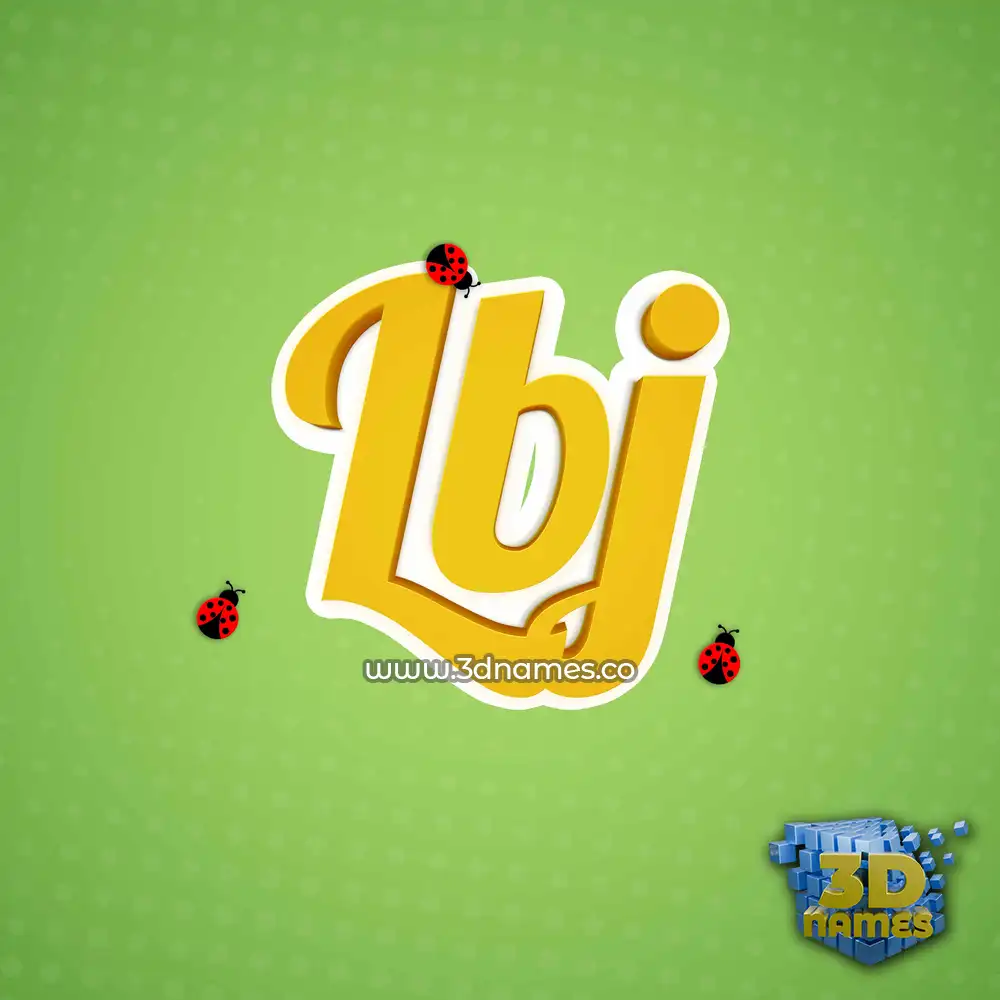 lbj in Ladybugs style - 3D name wallpaper