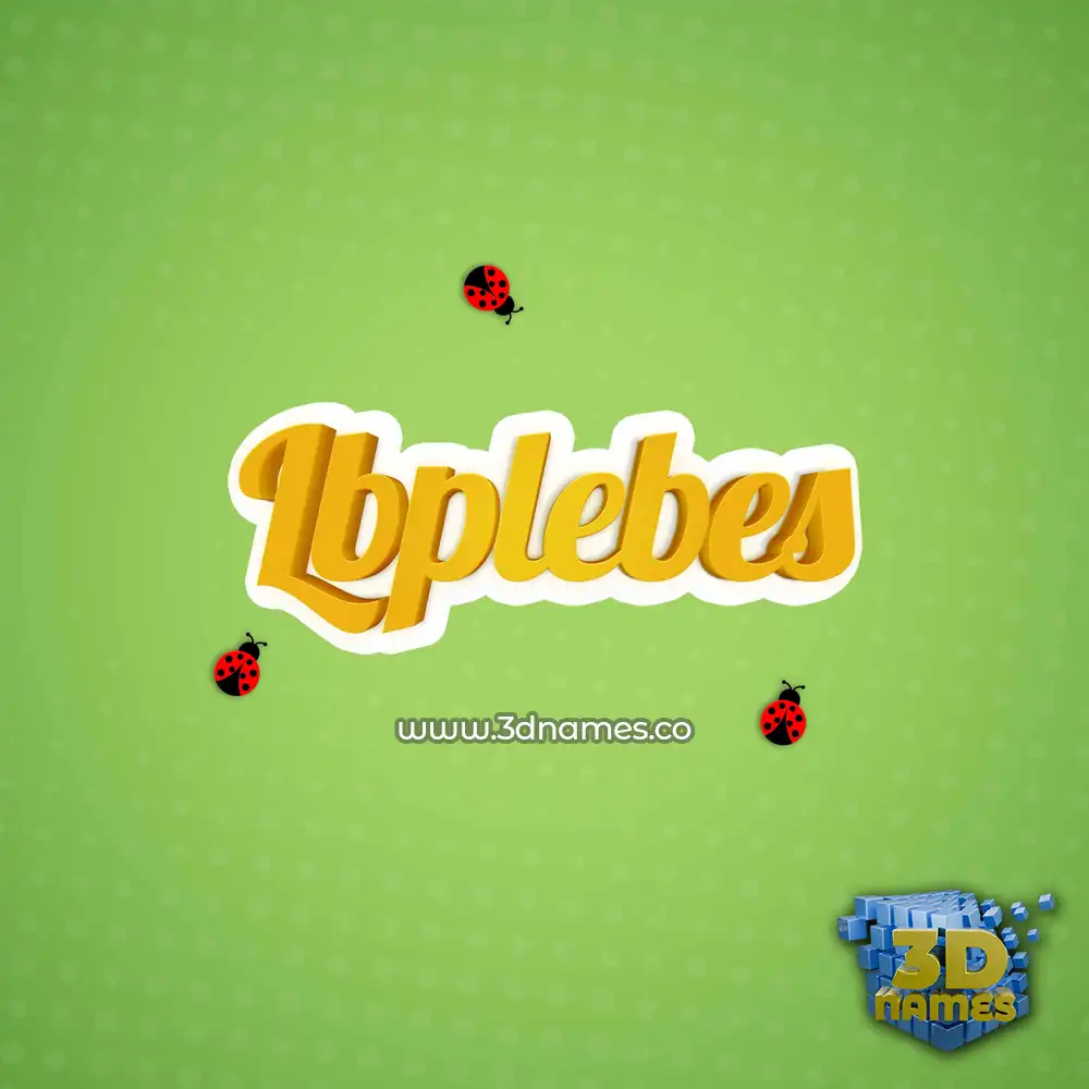 lbplebes in Ladybugs style - 3D name wallpaper