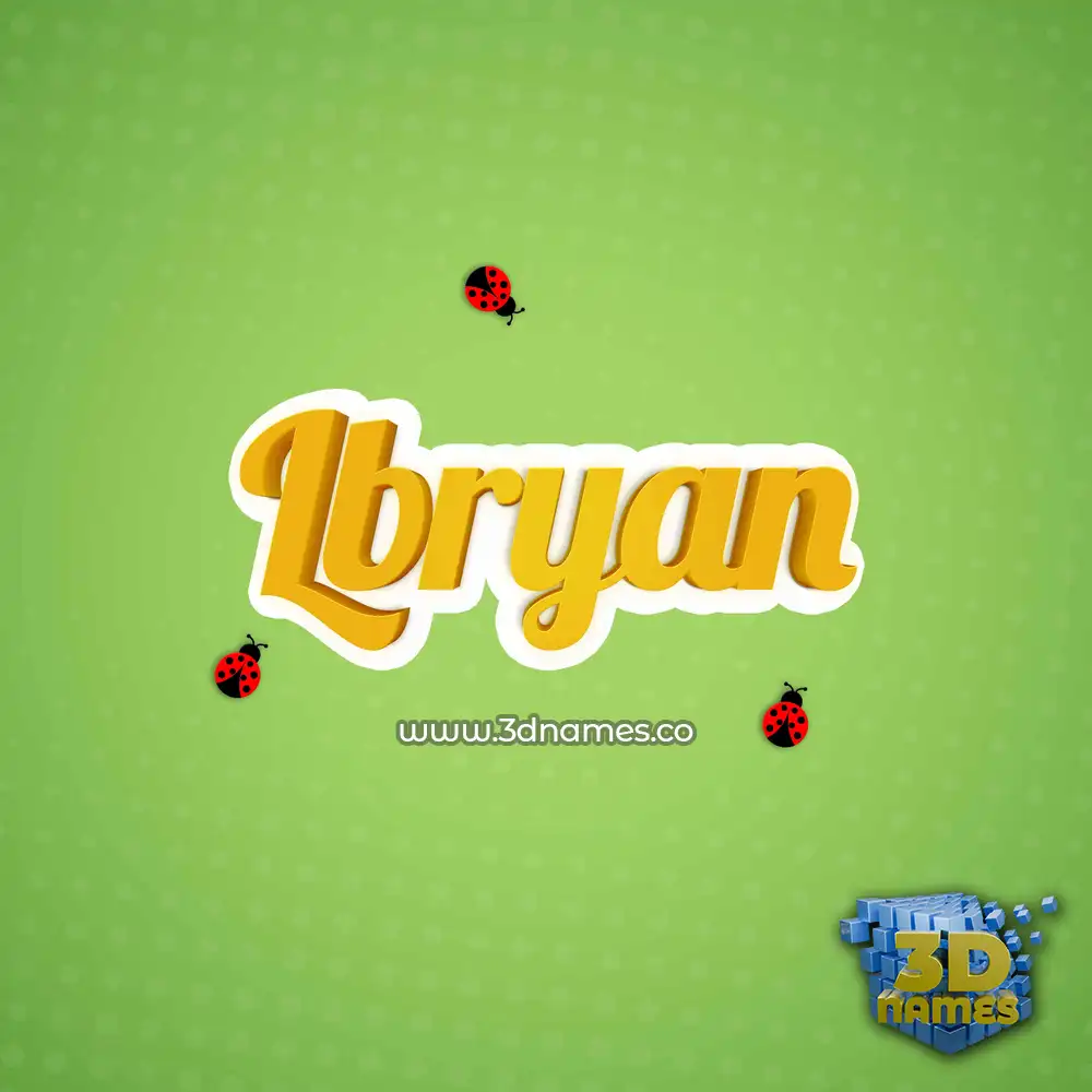 lbryan in Ladybugs style - 3D name wallpaper