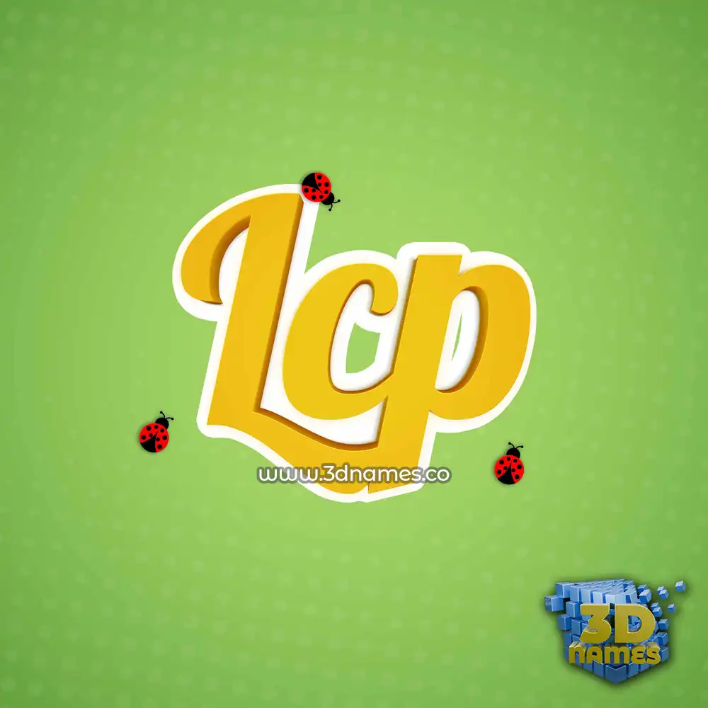 lcp in Ladybugs style - 3D name wallpaper
