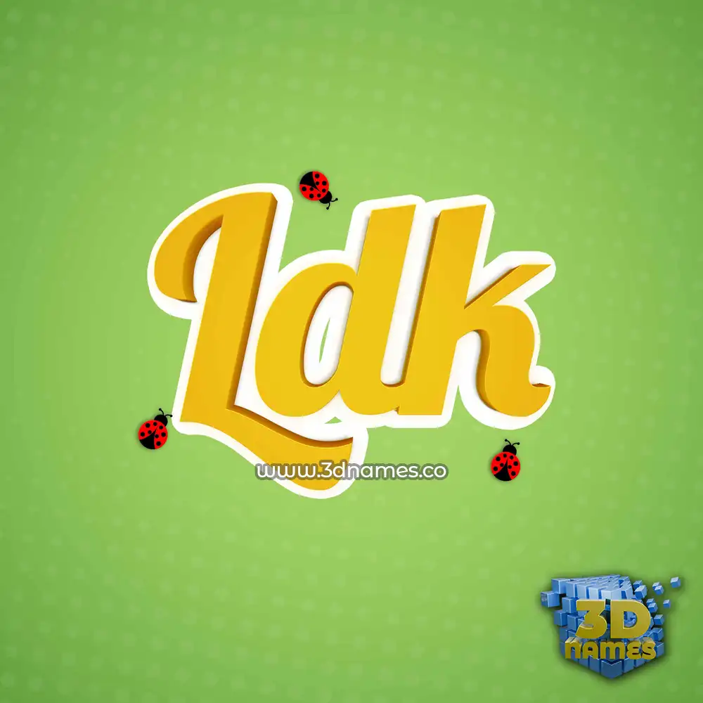 ldk in Ladybugs style - 3D name wallpaper