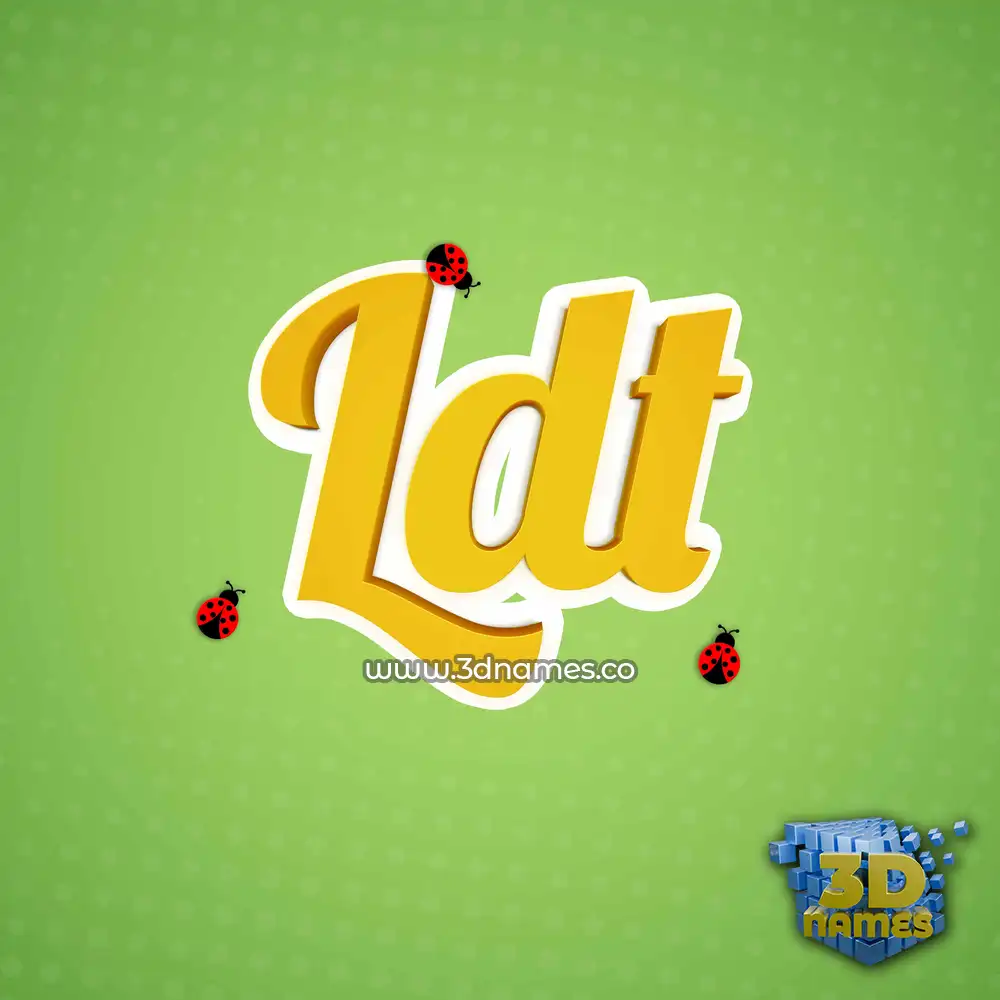 ldt in Ladybugs style - 3D name wallpaper