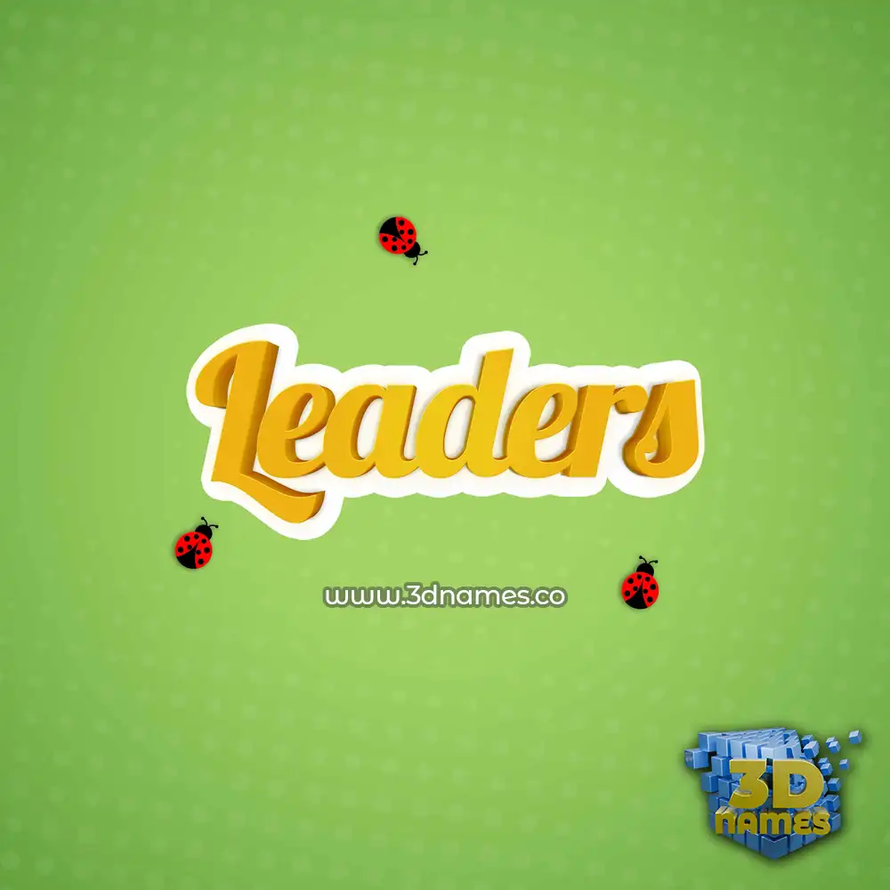 leaders in Ladybugs style - 3D name wallpaper
