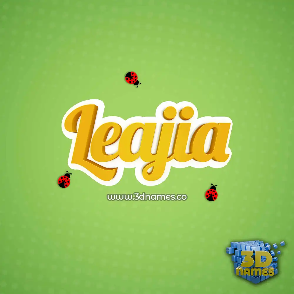leajia in Ladybugs style - 3D name wallpaper