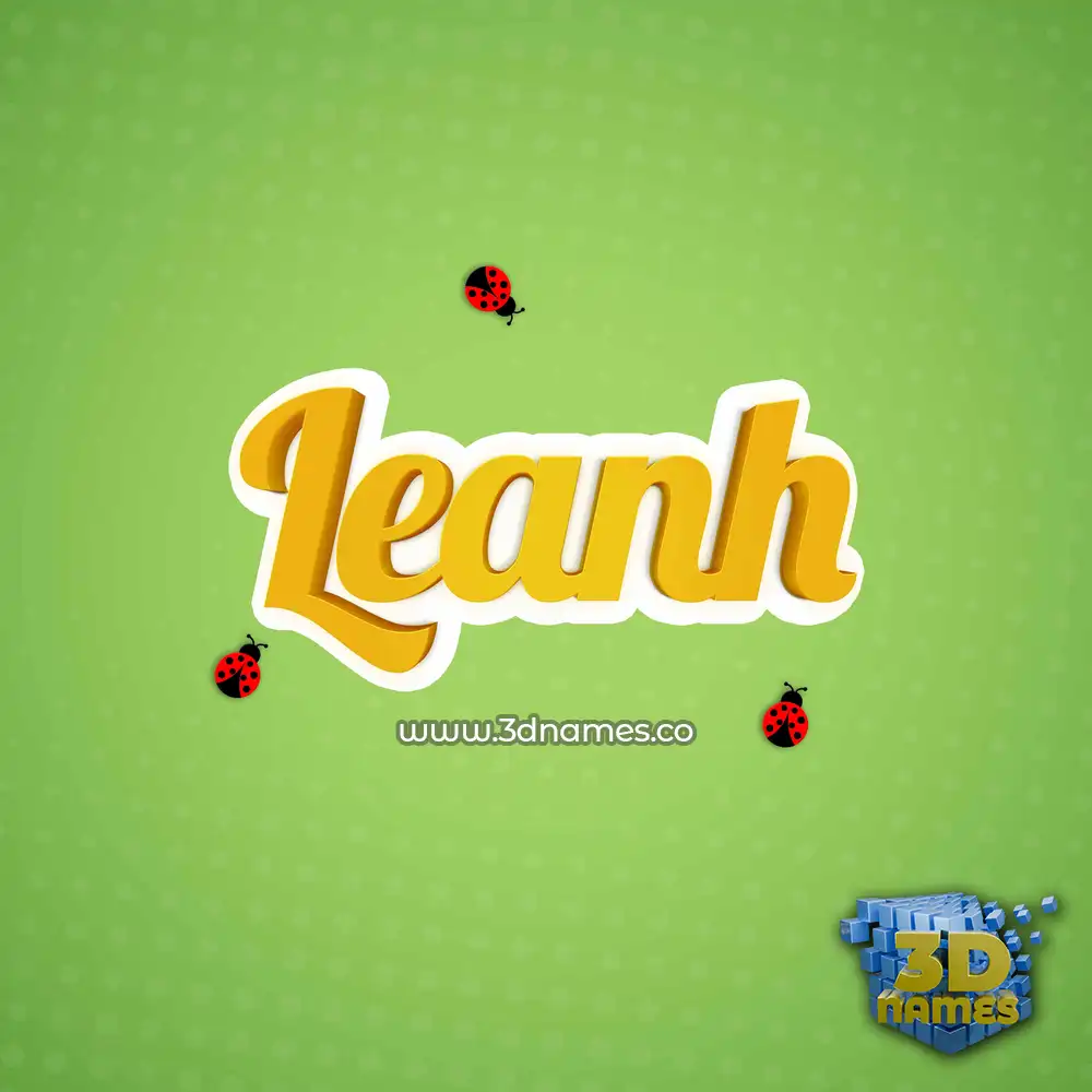 leanh in Ladybugs style - 3D name wallpaper
