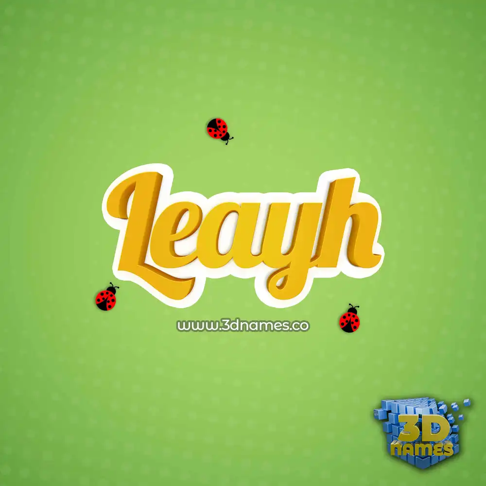 leayh in Ladybugs style - 3D name wallpaper