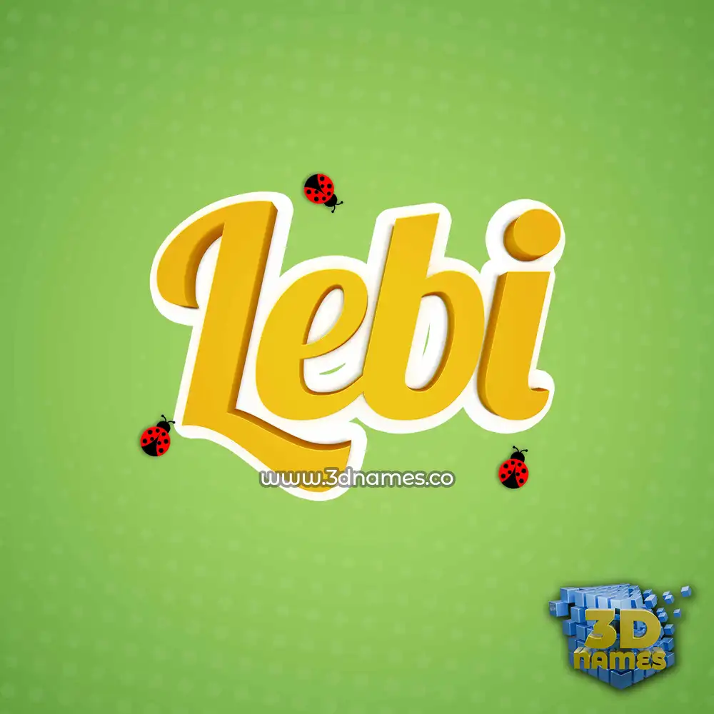 lebi in Ladybugs style - 3D name wallpaper