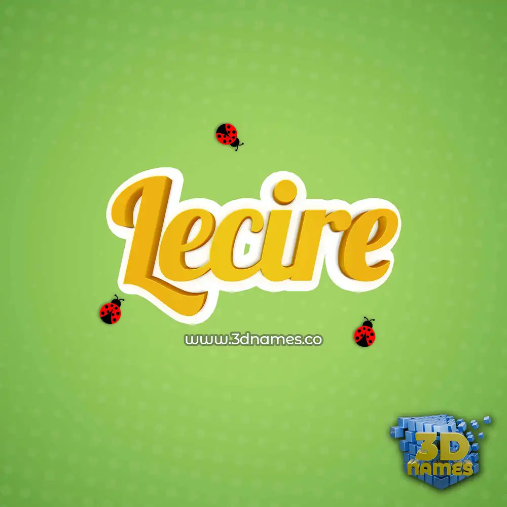 lecire in Ladybugs style - 3D name wallpaper