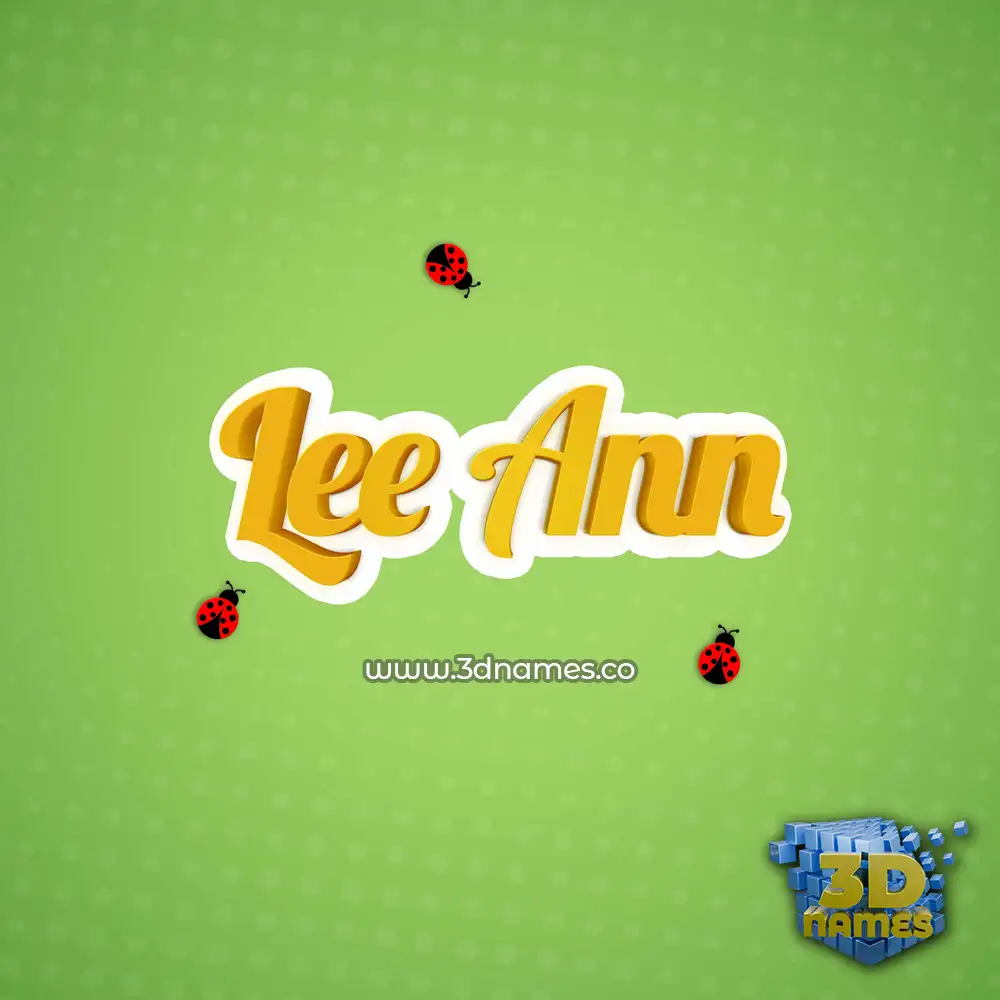 lee ann in Ladybugs style - 3D name wallpaper