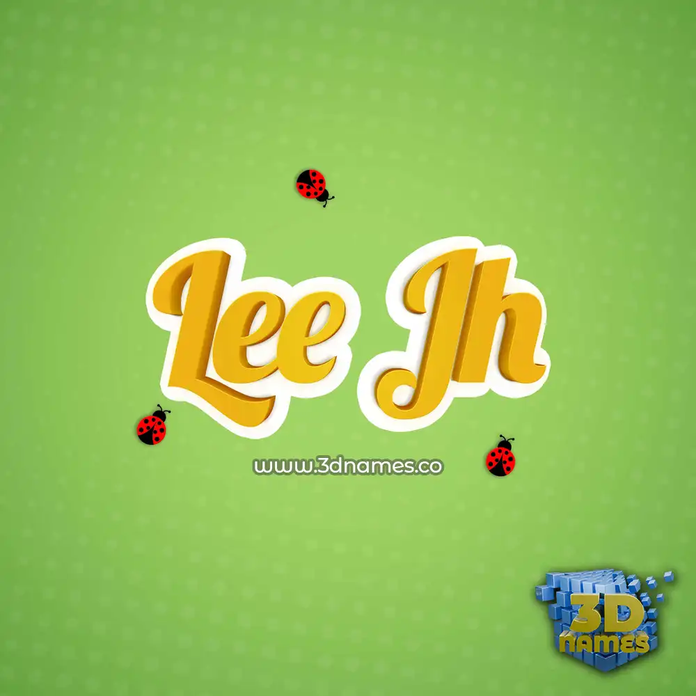 lee jh in Ladybugs style - 3D name wallpaper