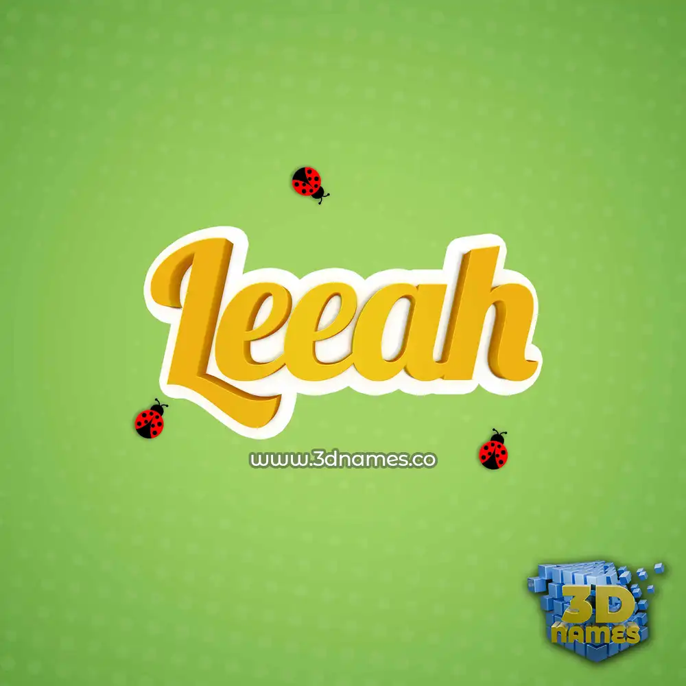 leeah in Ladybugs style - 3D name wallpaper