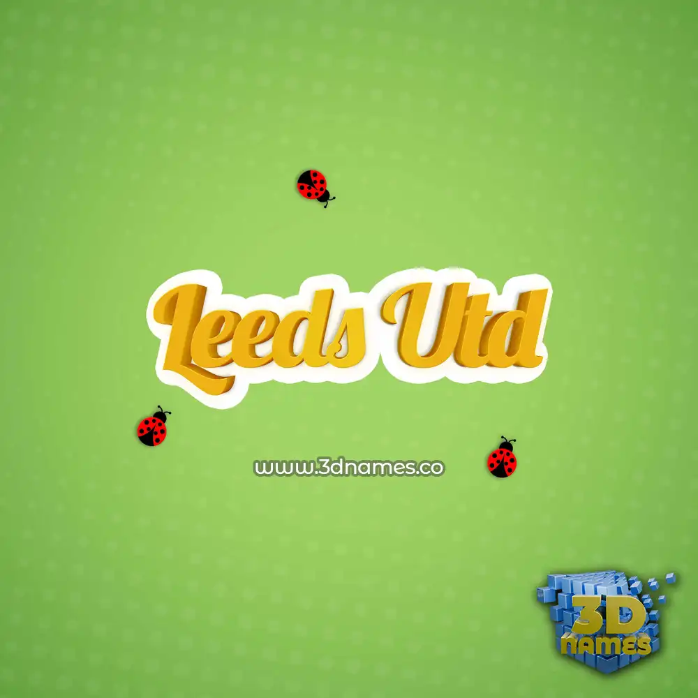 leeds utd in Ladybugs style - 3D name wallpaper