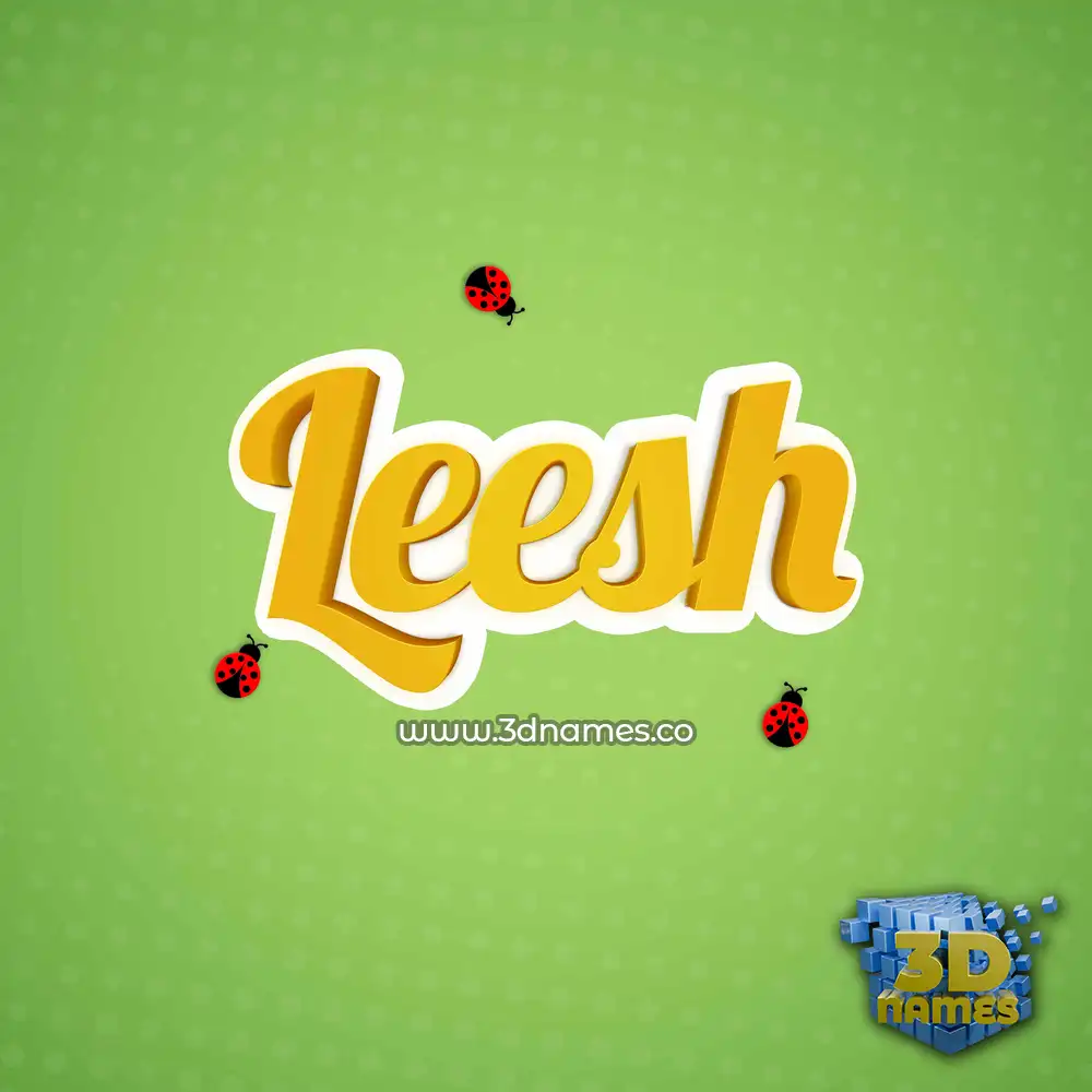 leesh in Ladybugs style - 3D name wallpaper
