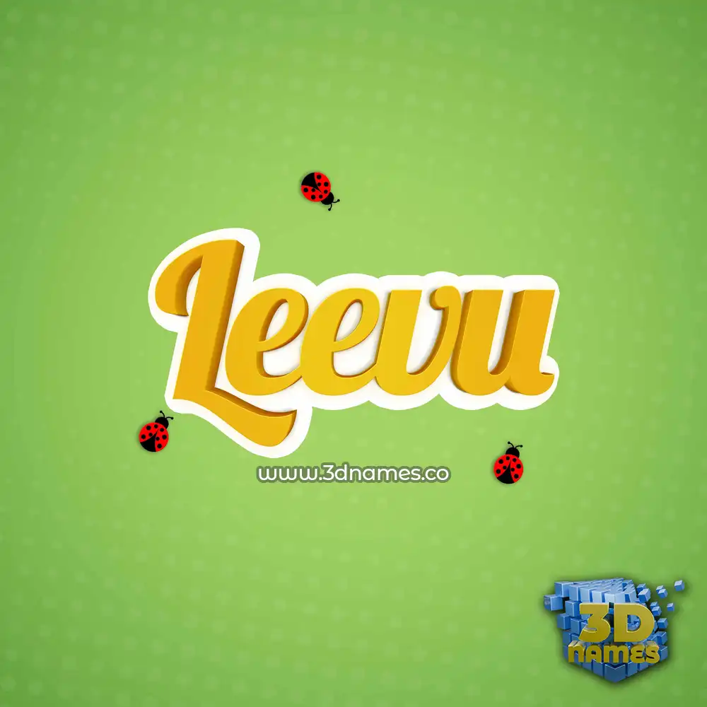leevu in Ladybugs style - 3D name wallpaper
