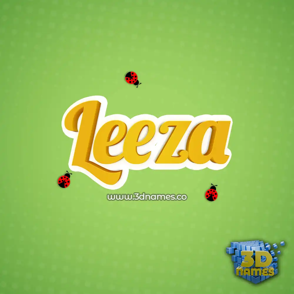 leeza in Ladybugs style - 3D name wallpaper