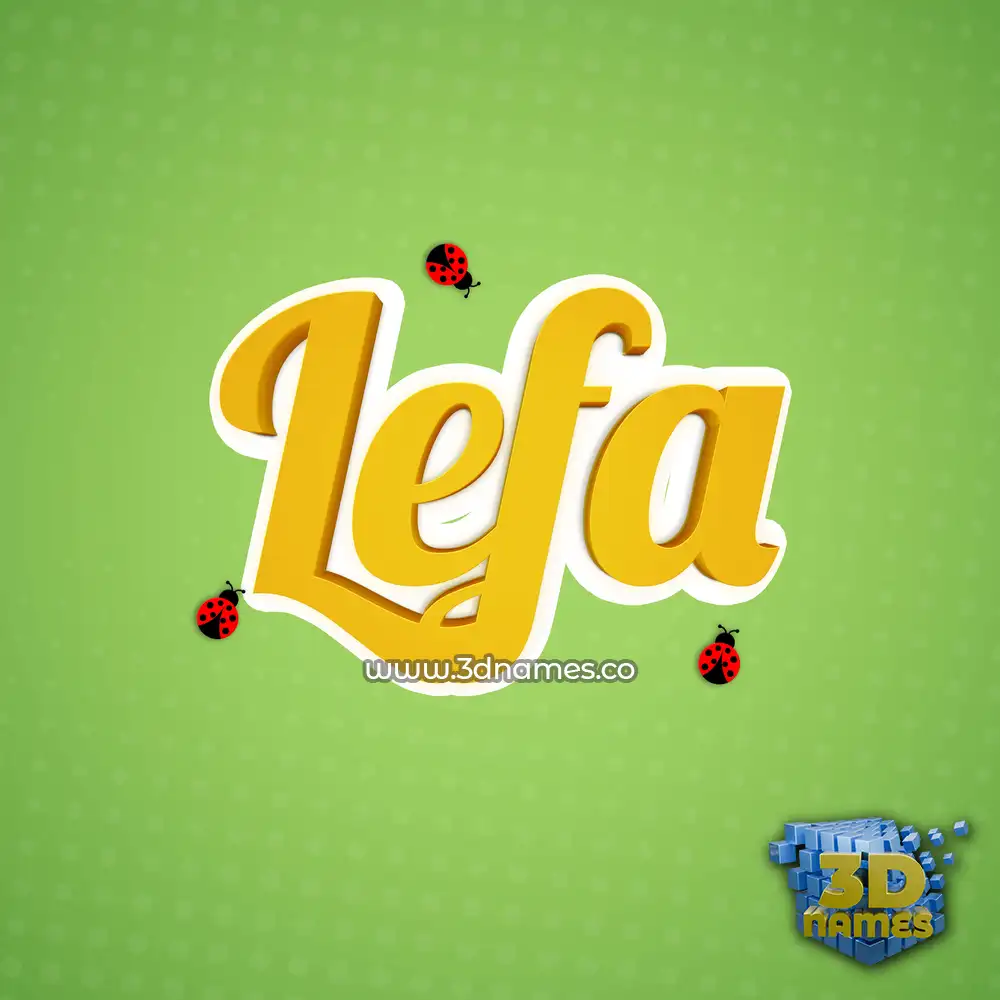 lefa in Ladybugs style - 3D name wallpaper