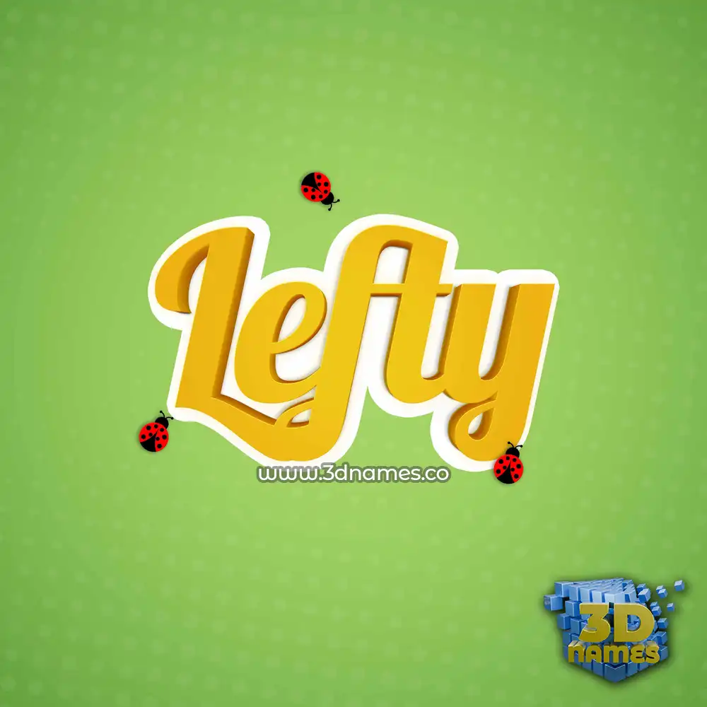 lefty in Ladybugs style - 3D name wallpaper