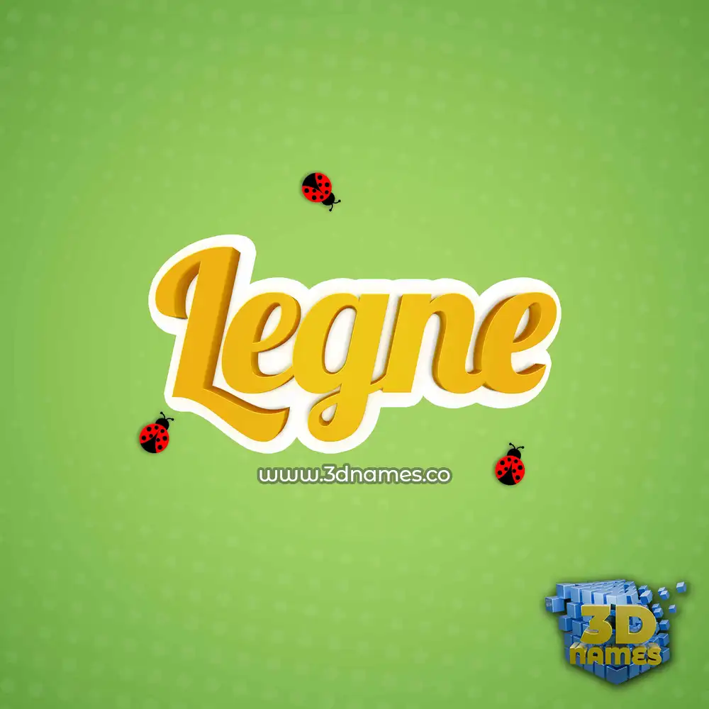legne in Ladybugs style - 3D name wallpaper