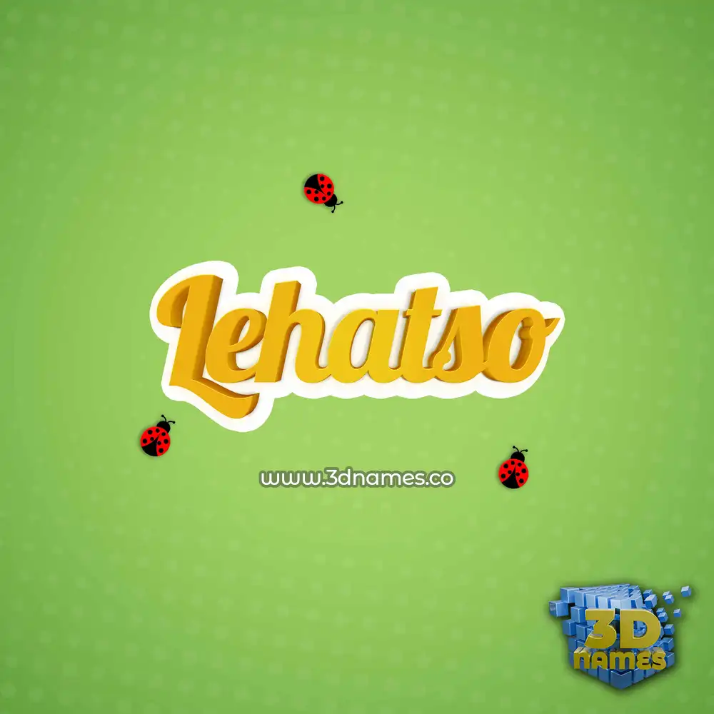 lehatso in Ladybugs style - 3D name wallpaper
