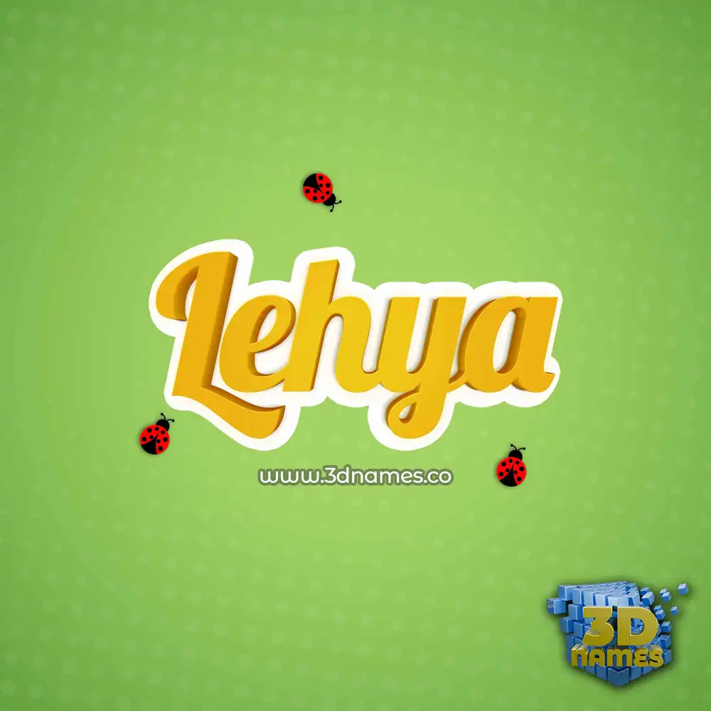 lehya in Ladybugs style - 3D name wallpaper