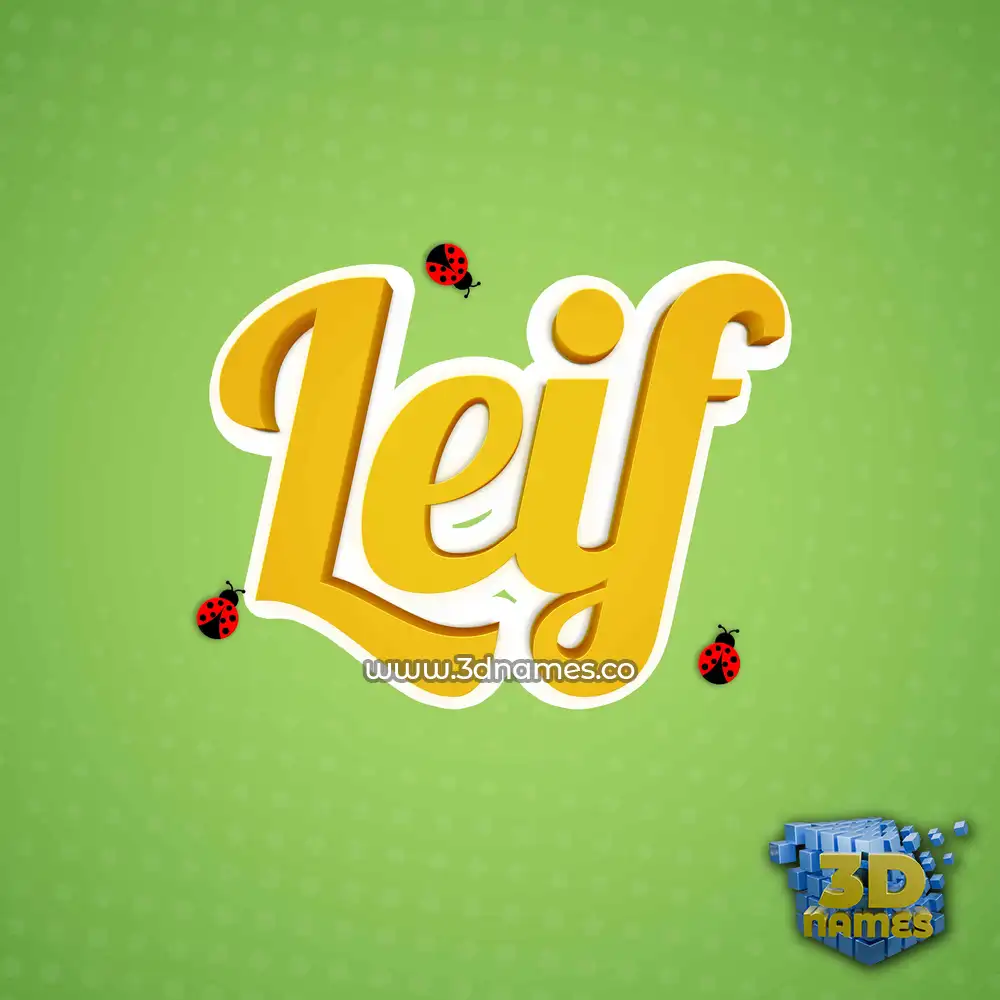 leif in Ladybugs style - 3D name wallpaper