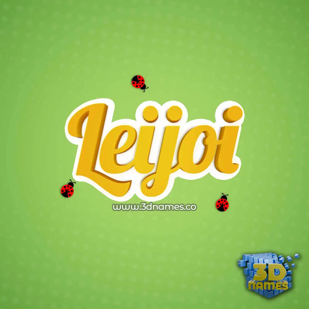 leijoi in Ladybugs style - 3D name wallpaper