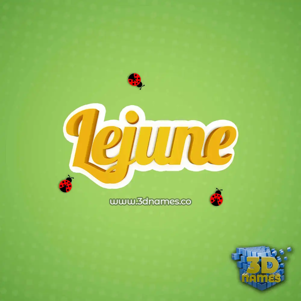 lejune in Ladybugs style - 3D name wallpaper