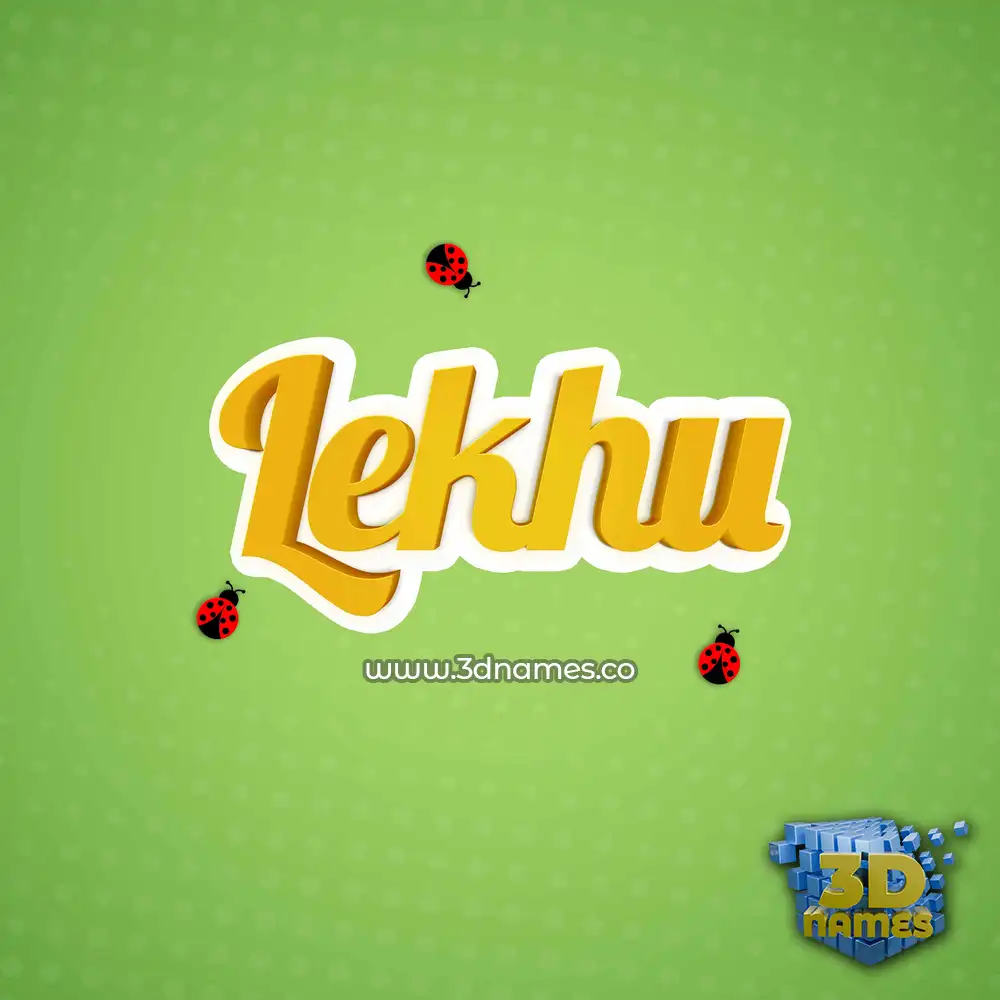 lekhu in Ladybugs style - 3D name wallpaper