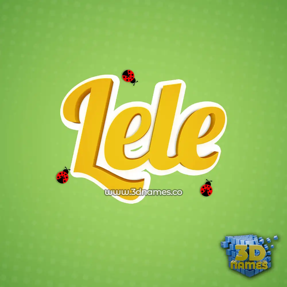lele in Ladybugs style - 3D name wallpaper