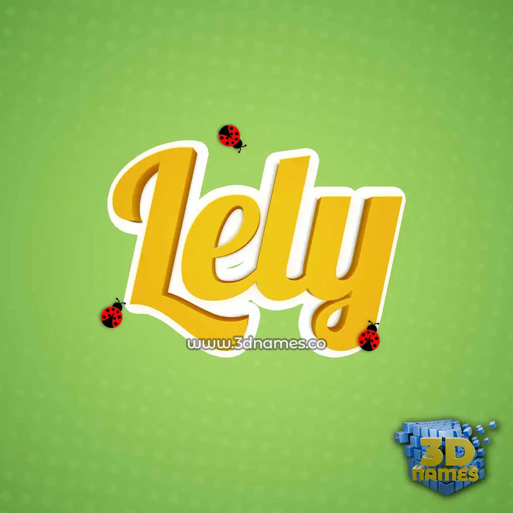 lely in Ladybugs style - 3D name wallpaper