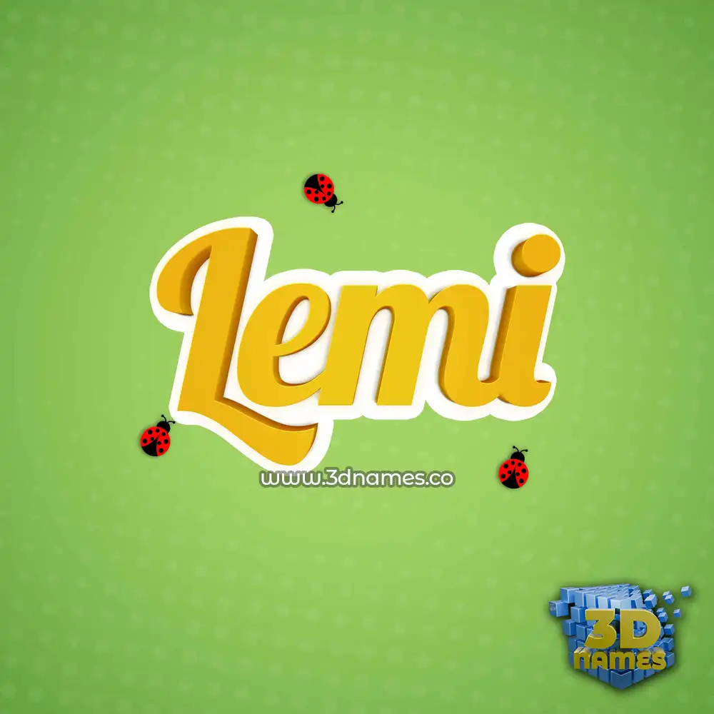lemi in Ladybugs style - 3D name wallpaper