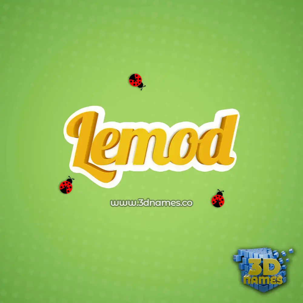 lemod in Ladybugs style - 3D name wallpaper