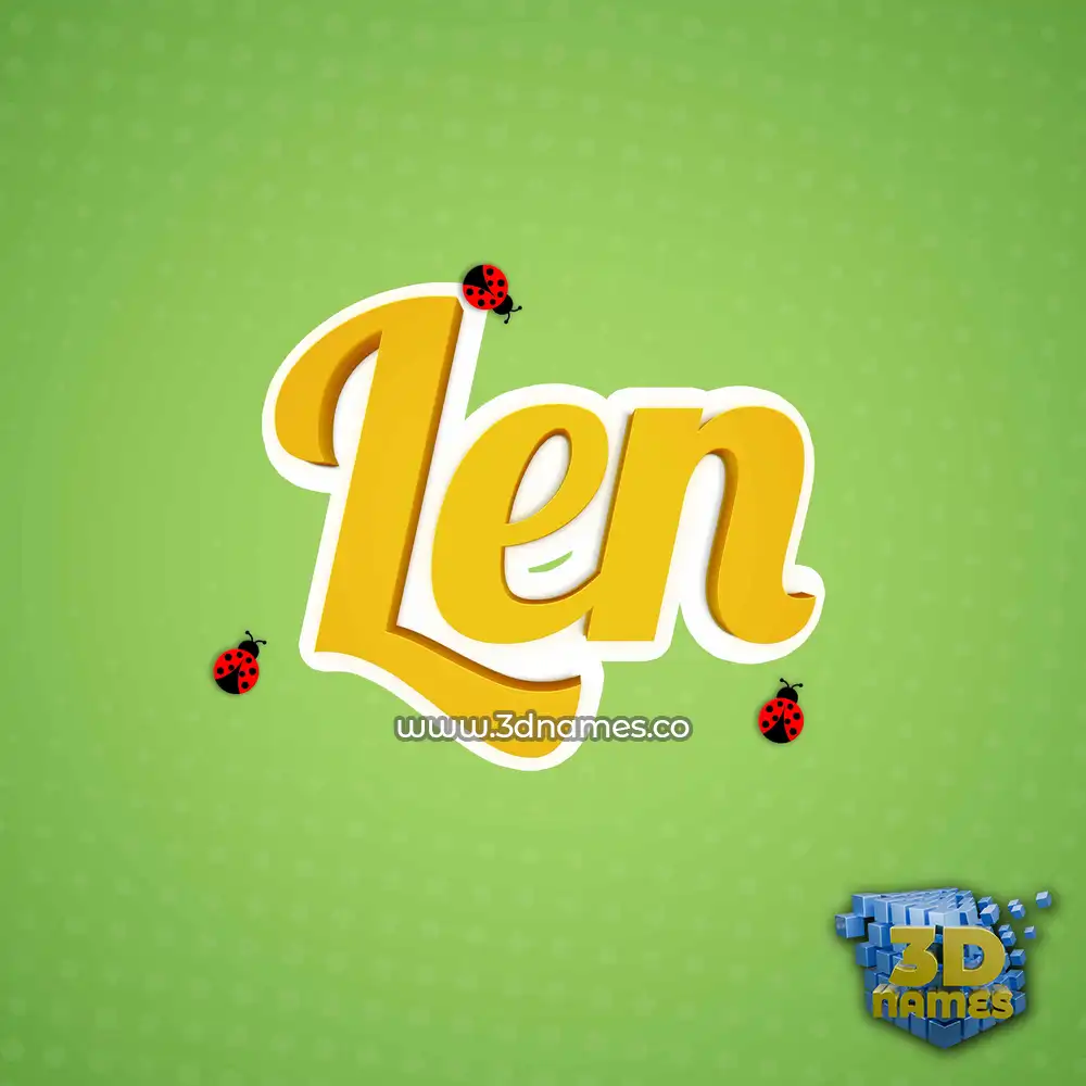 len in Ladybugs style - 3D name wallpaper