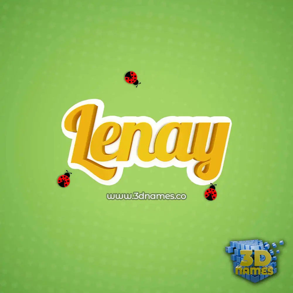 lenay in Ladybugs style - 3D name wallpaper