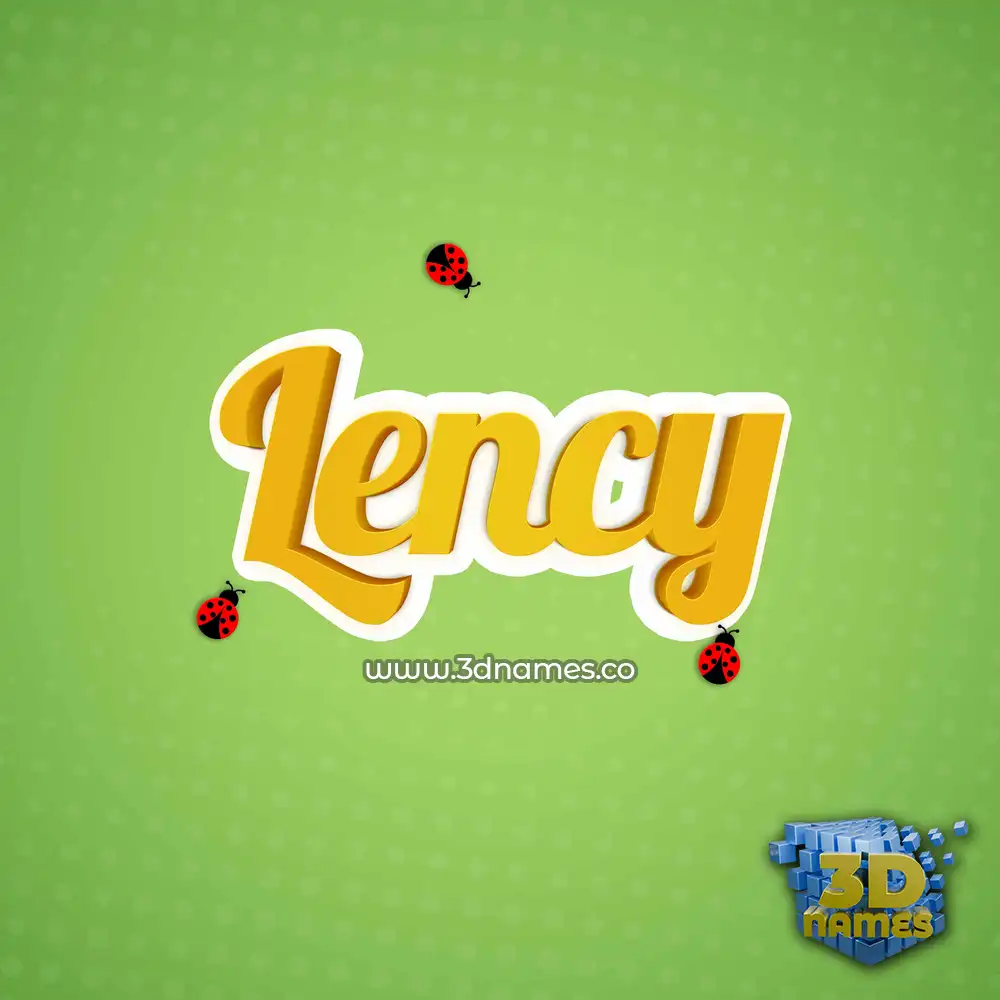lency in Ladybugs style - 3D name wallpaper