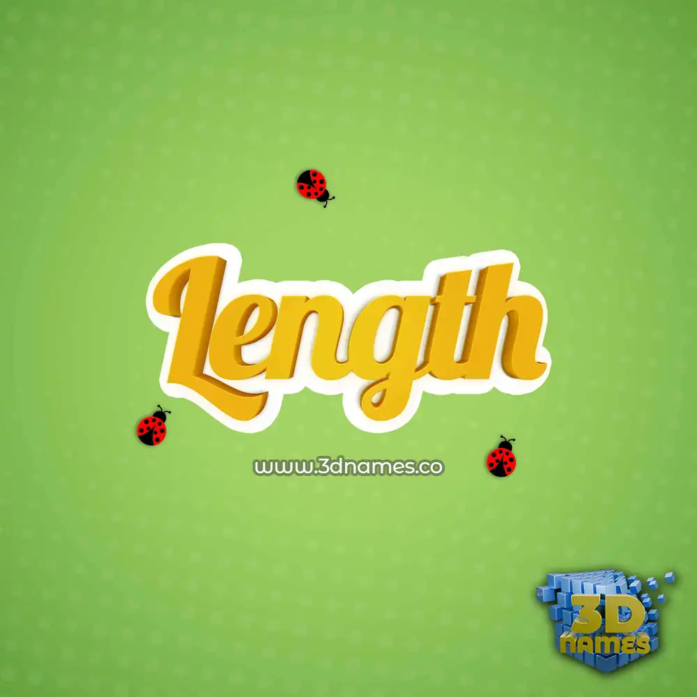 length in Ladybugs style - 3D name wallpaper