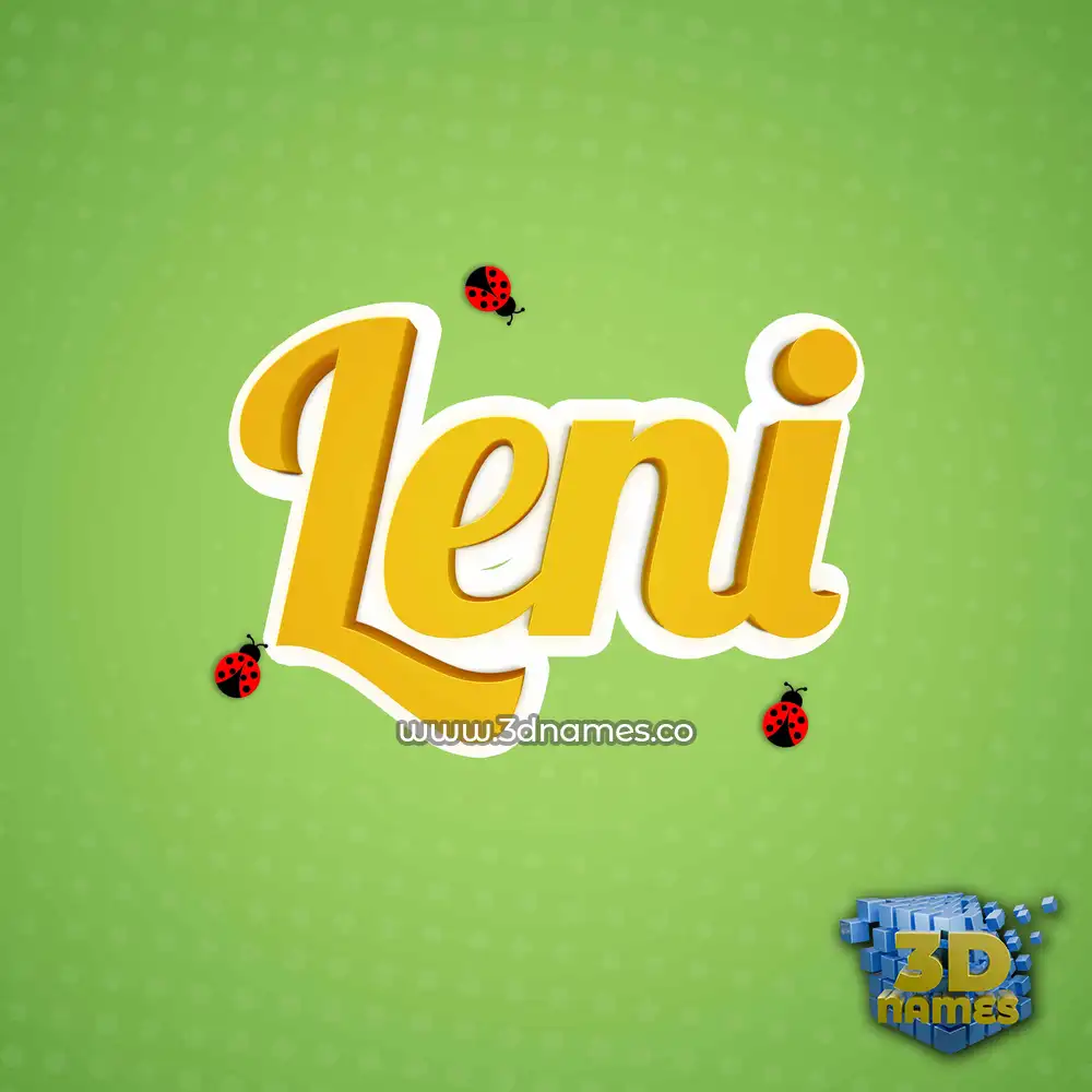 leni in Ladybugs style - 3D name wallpaper