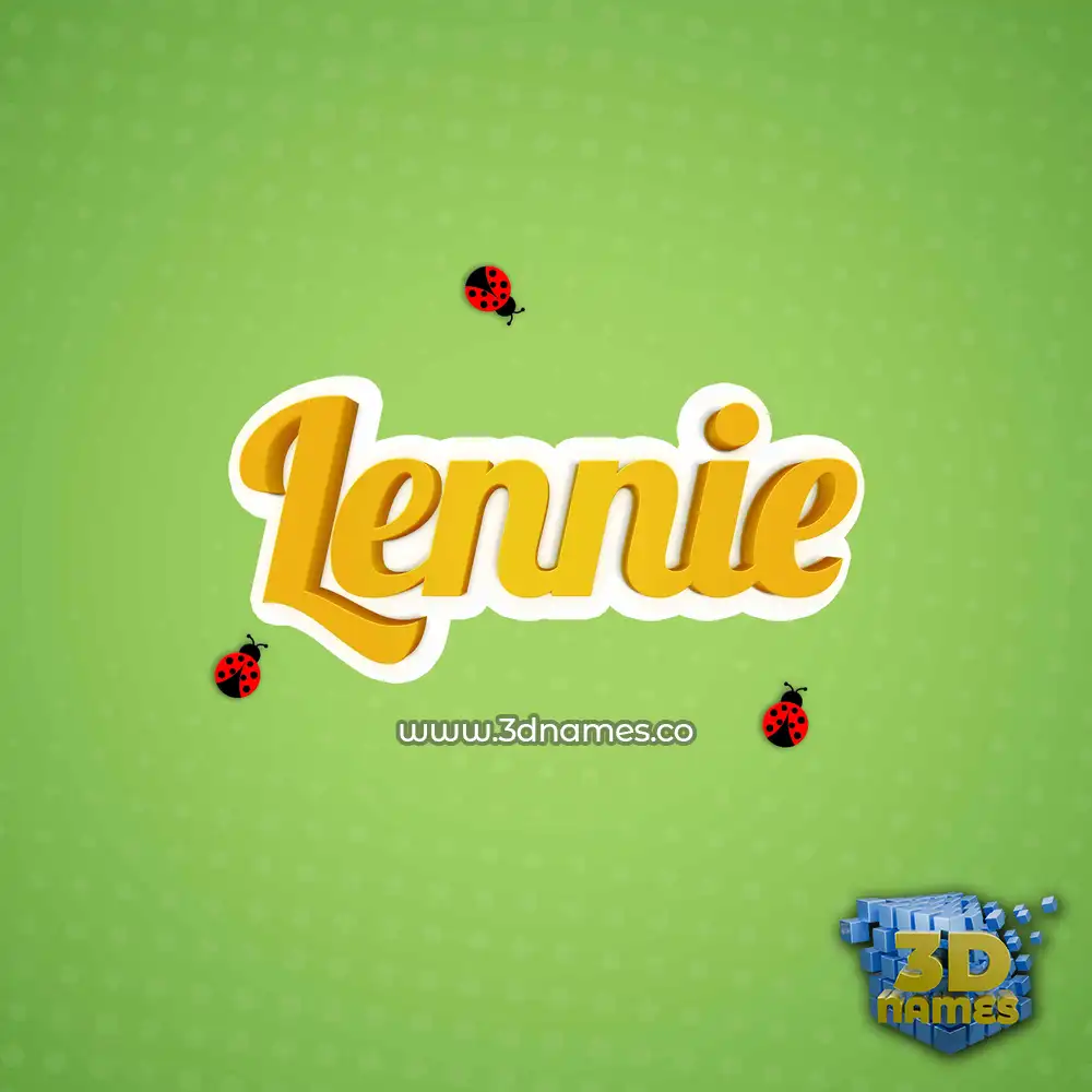 lennie in Ladybugs style - 3D name wallpaper