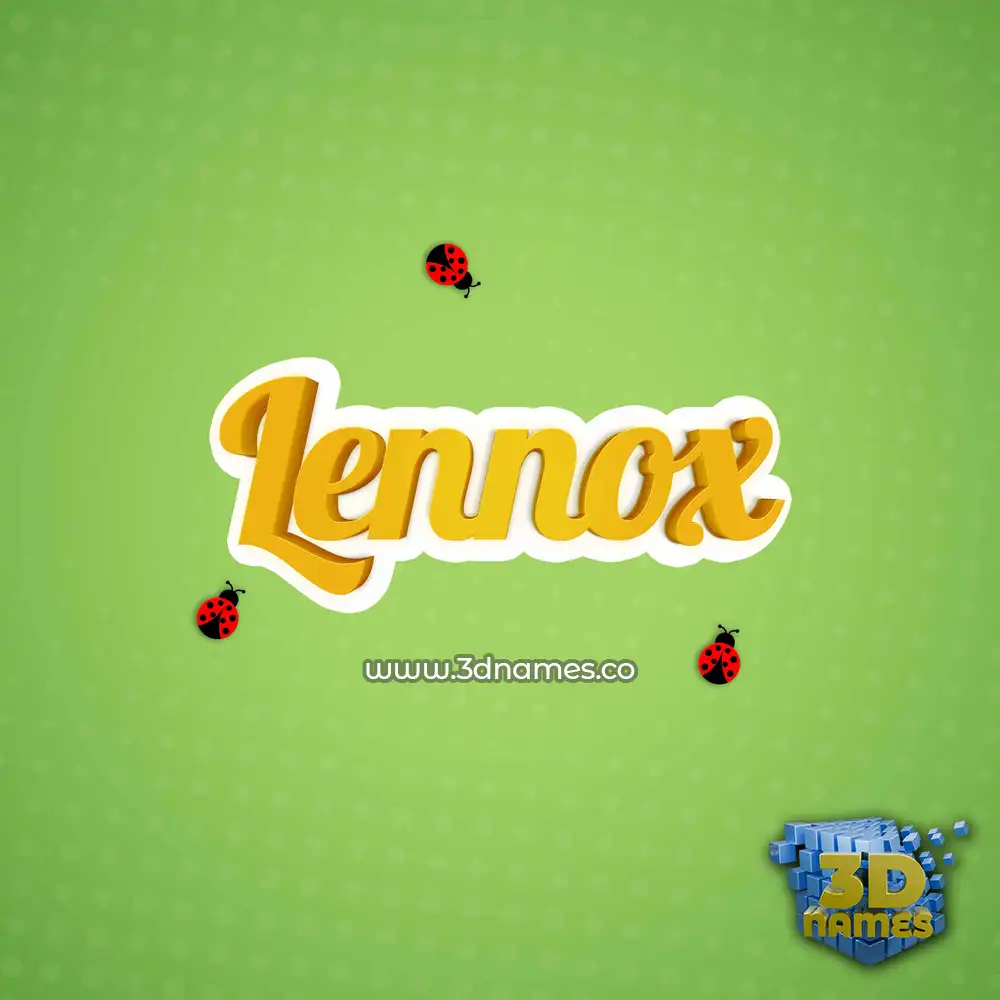 lennox in Ladybugs style - 3D name wallpaper