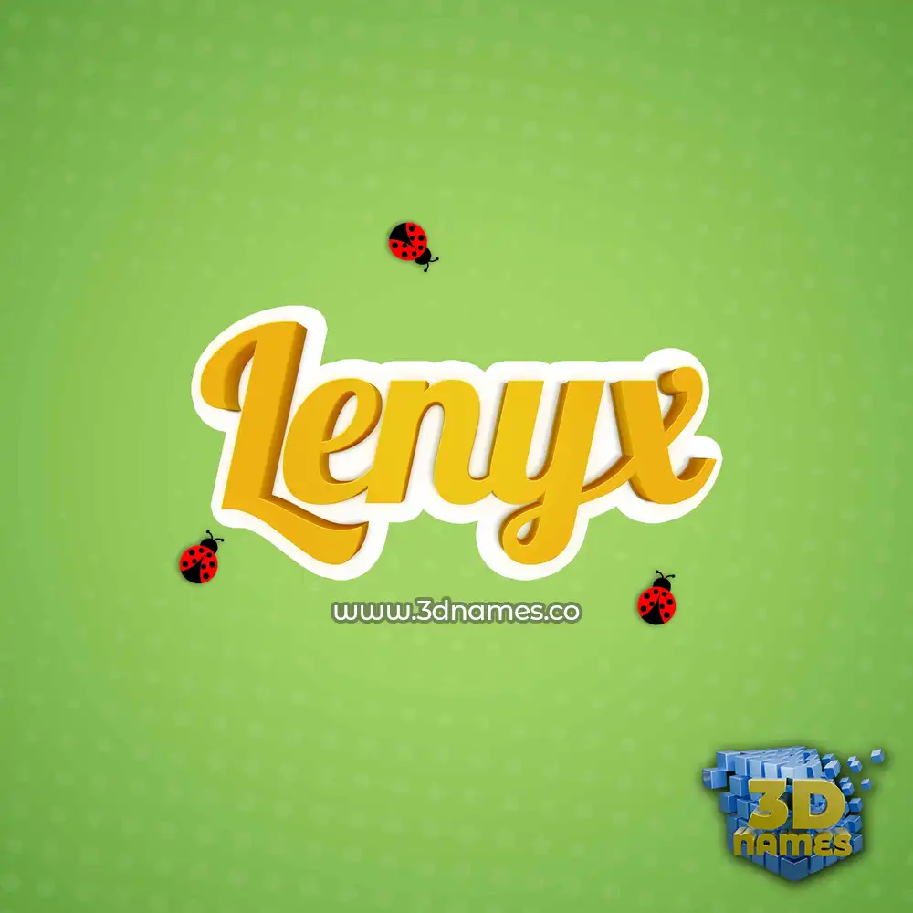 lenyx in Ladybugs style - 3D name wallpaper