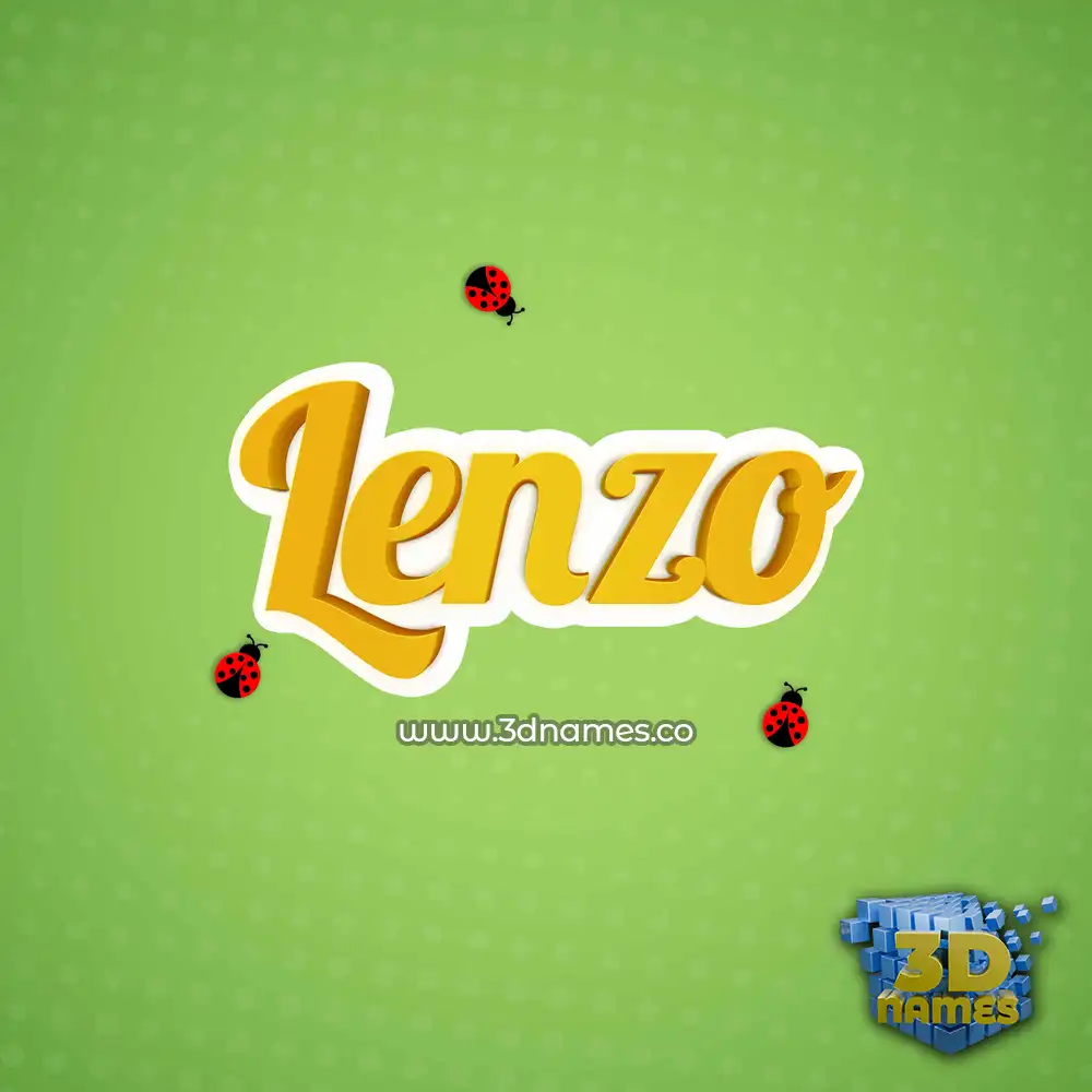 lenzo in Ladybugs style - 3D name wallpaper