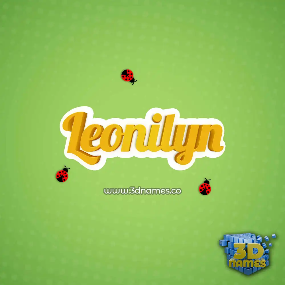 leonilyn in Ladybugs style - 3D name wallpaper