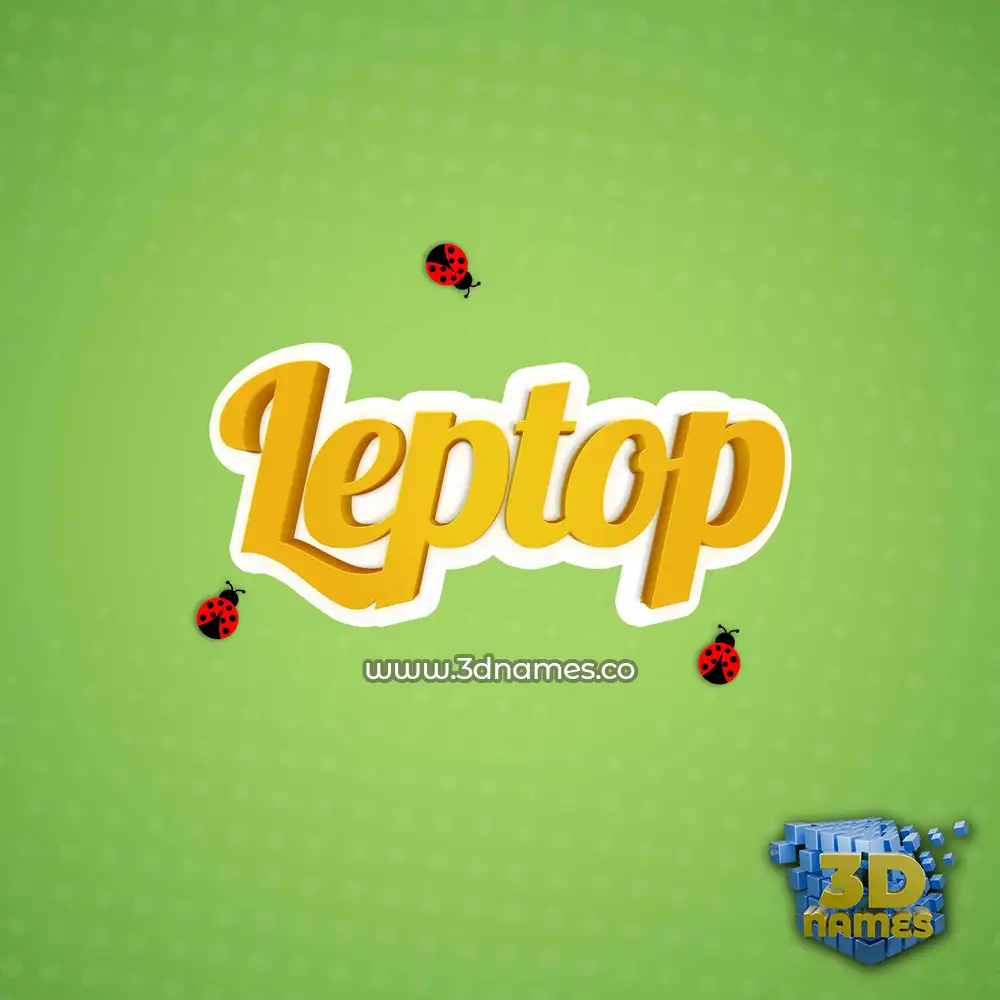leptop in Ladybugs style - 3D name wallpaper