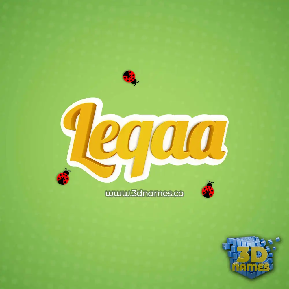 leqaa in Ladybugs style - 3D name wallpaper