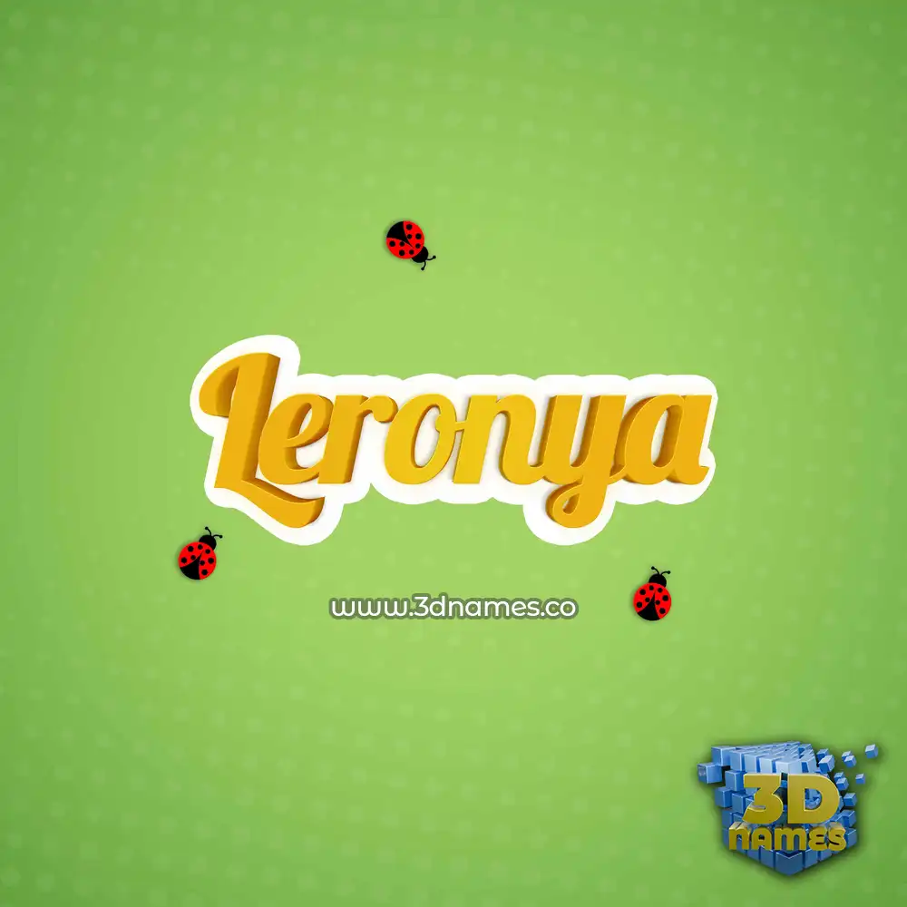 leronya in Ladybugs style - 3D name wallpaper