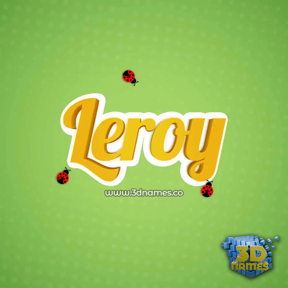 leroy in Ladybugs style - 3D name wallpaper
