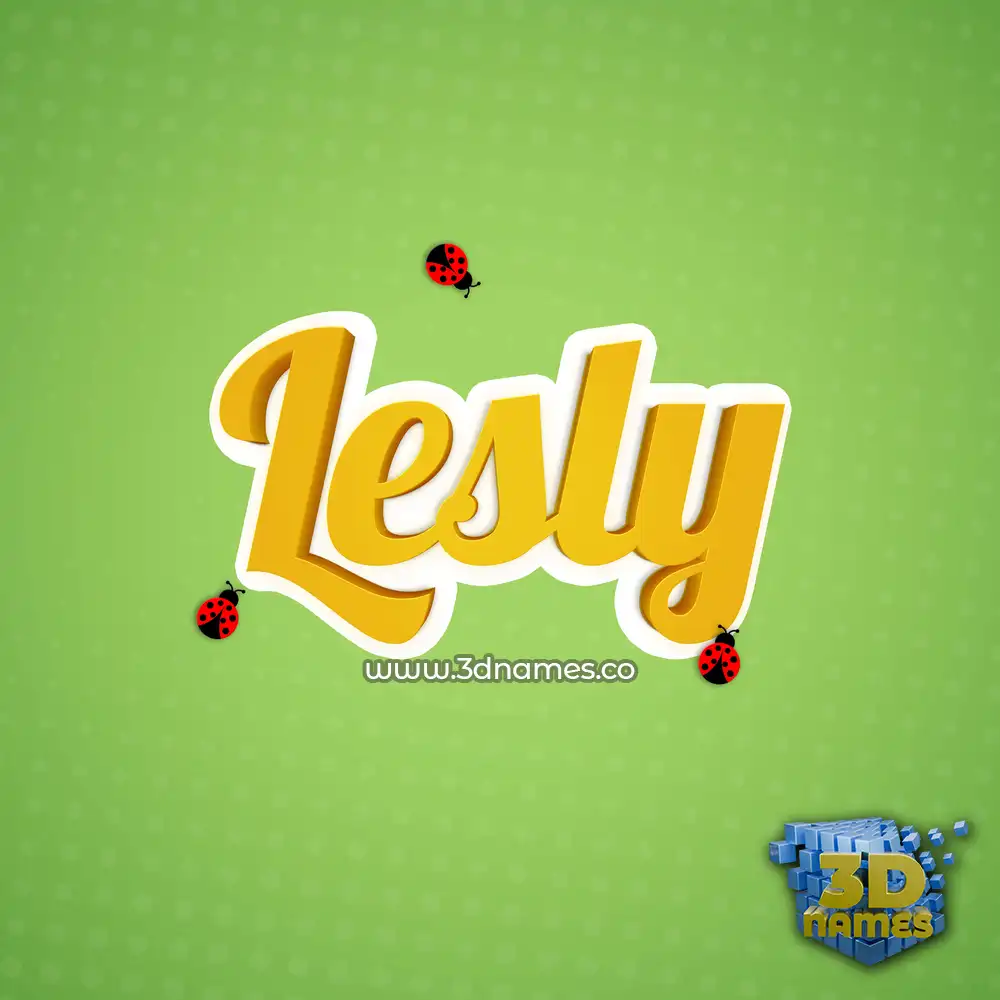 lesly in Ladybugs style - 3D name wallpaper