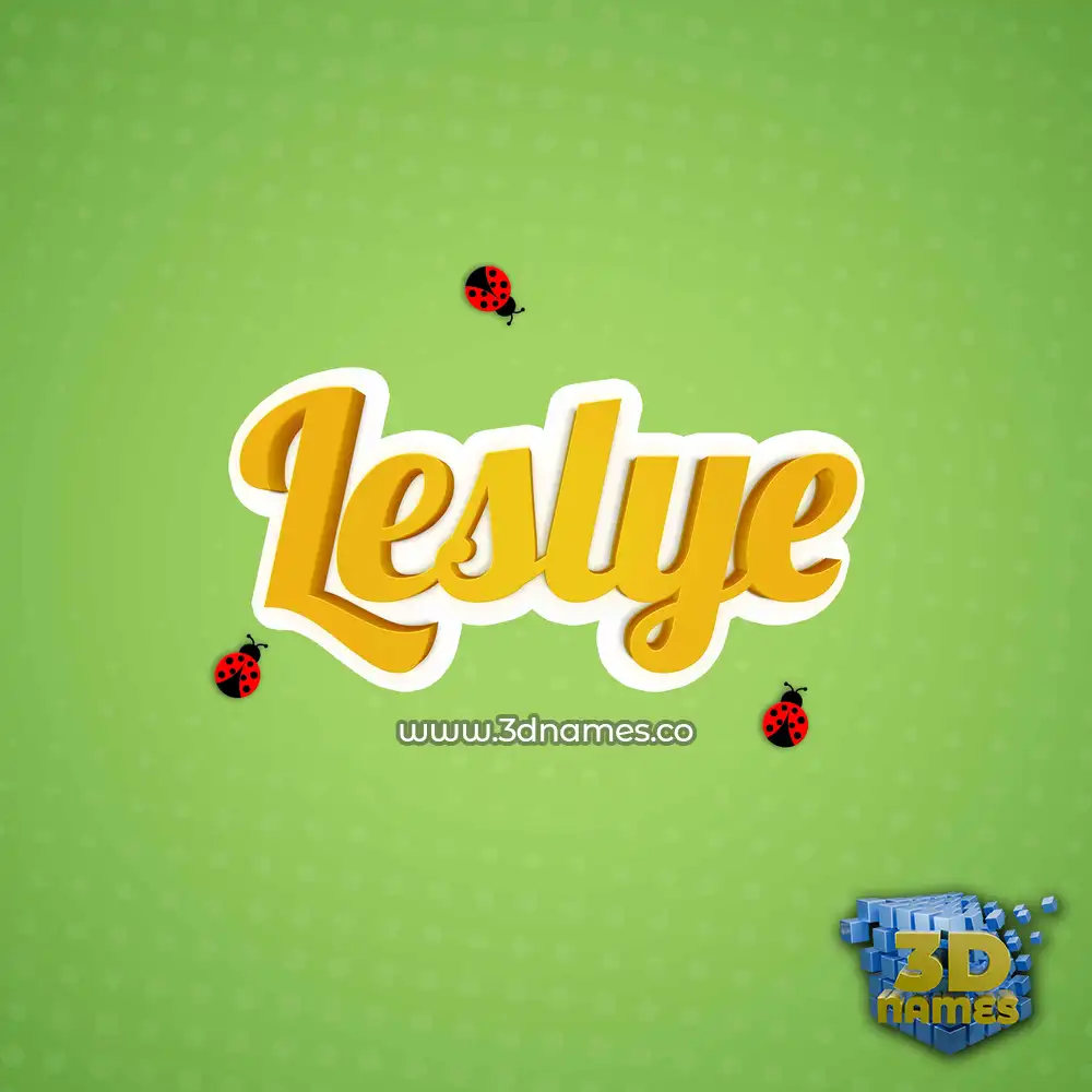 leslye in Ladybugs style - 3D name wallpaper